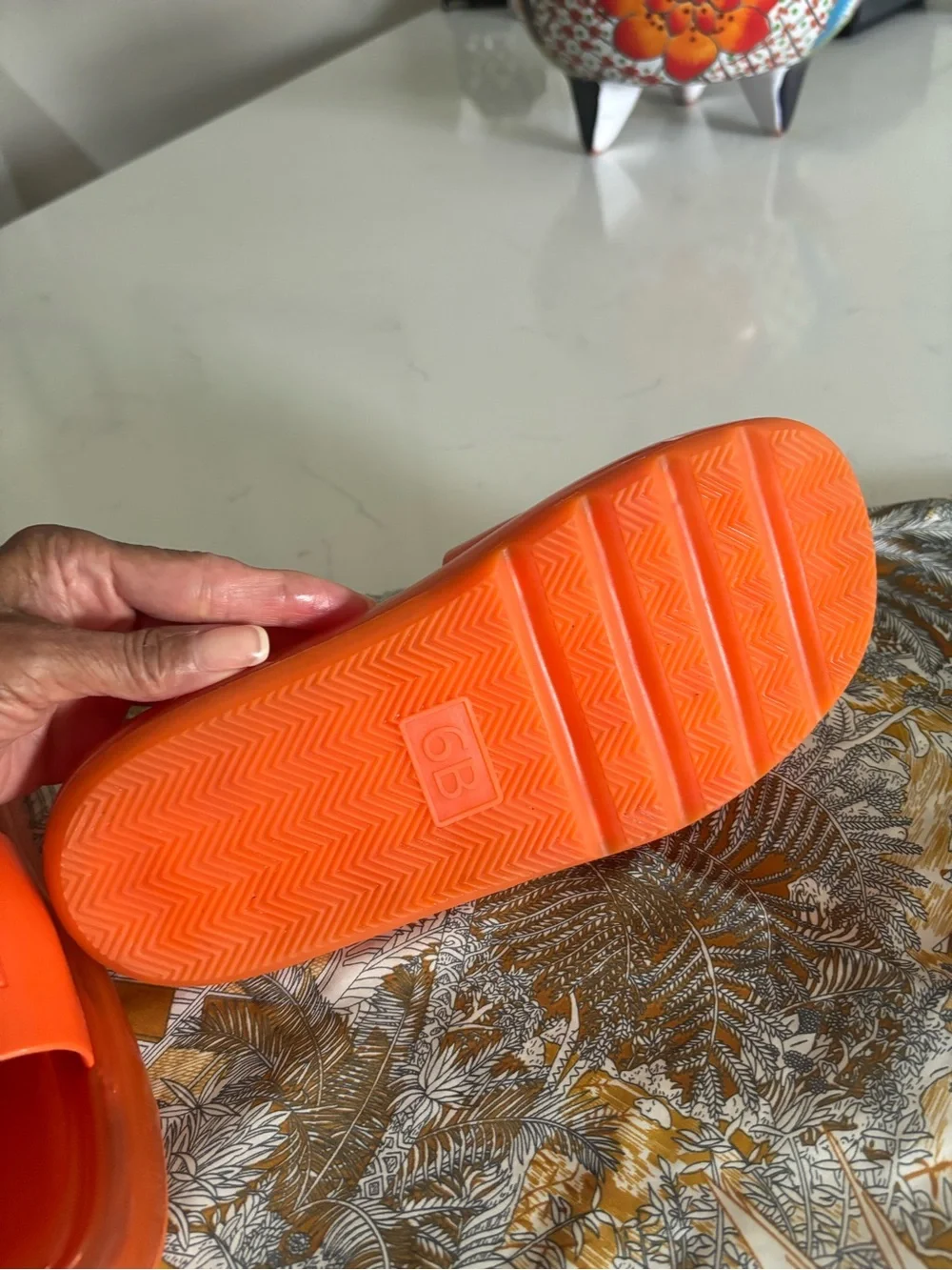 Tory Burch Coral Orange Jelly Slide Sandal